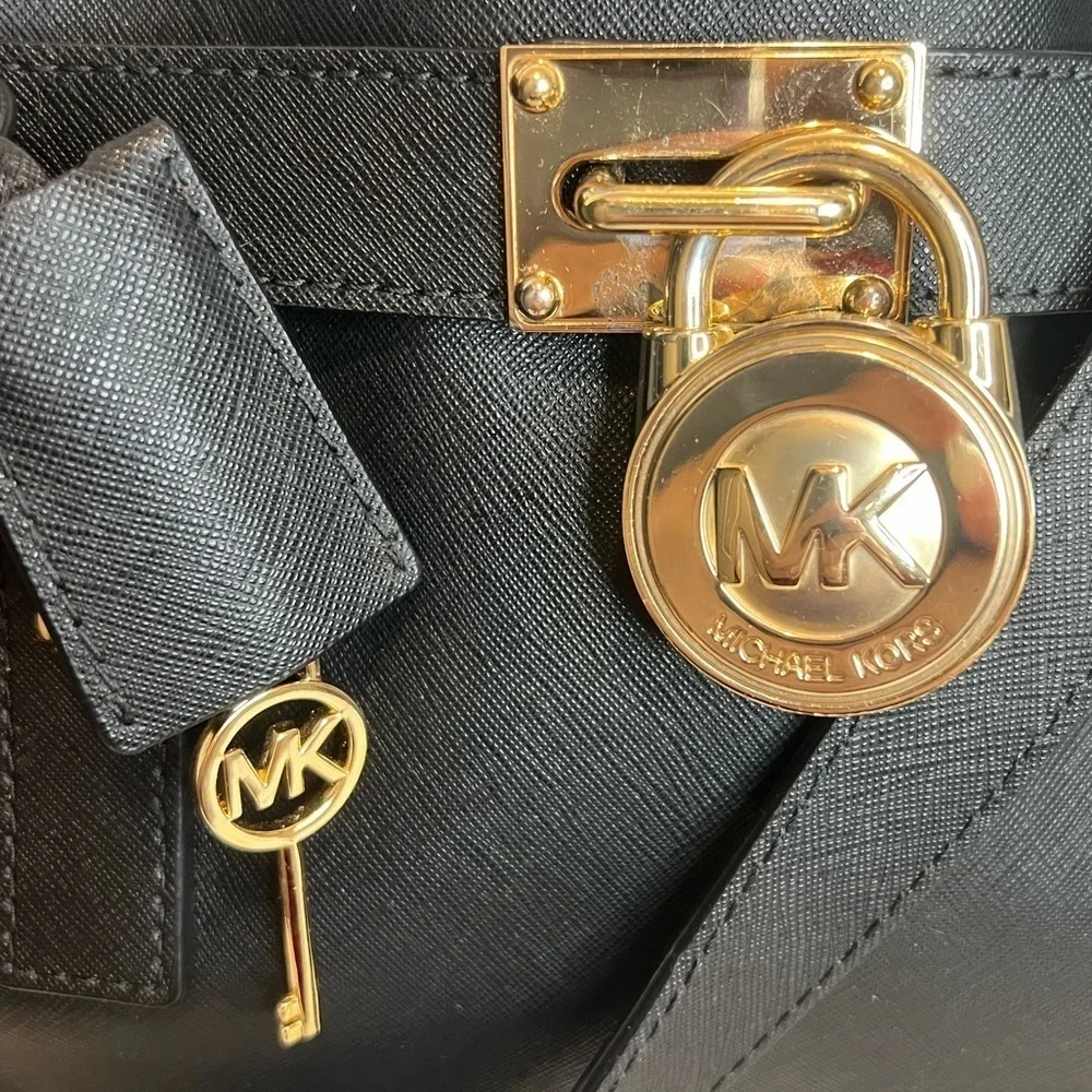 MICHAEL KORS HAMILTON LEATHER SATCHEL - Picture 15 of 15